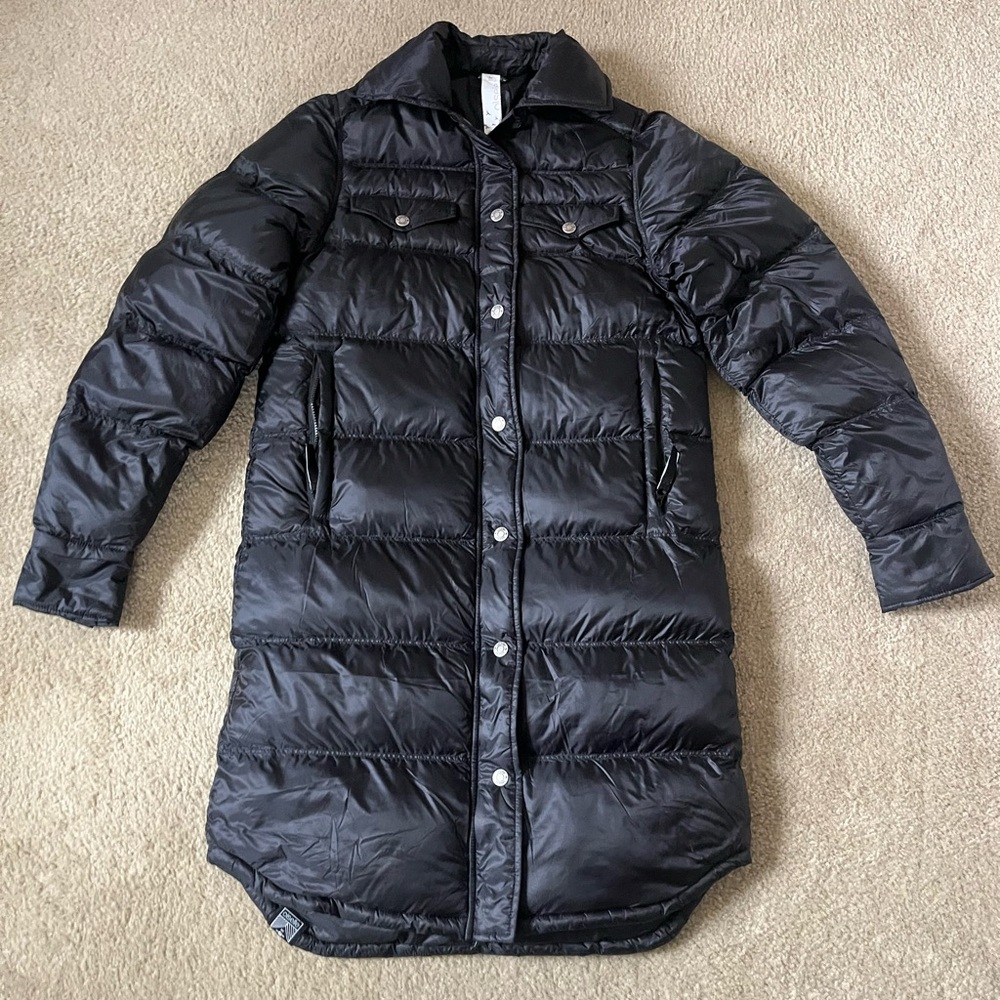 Oiselle Black Kara Puffer Shacket Sz XS